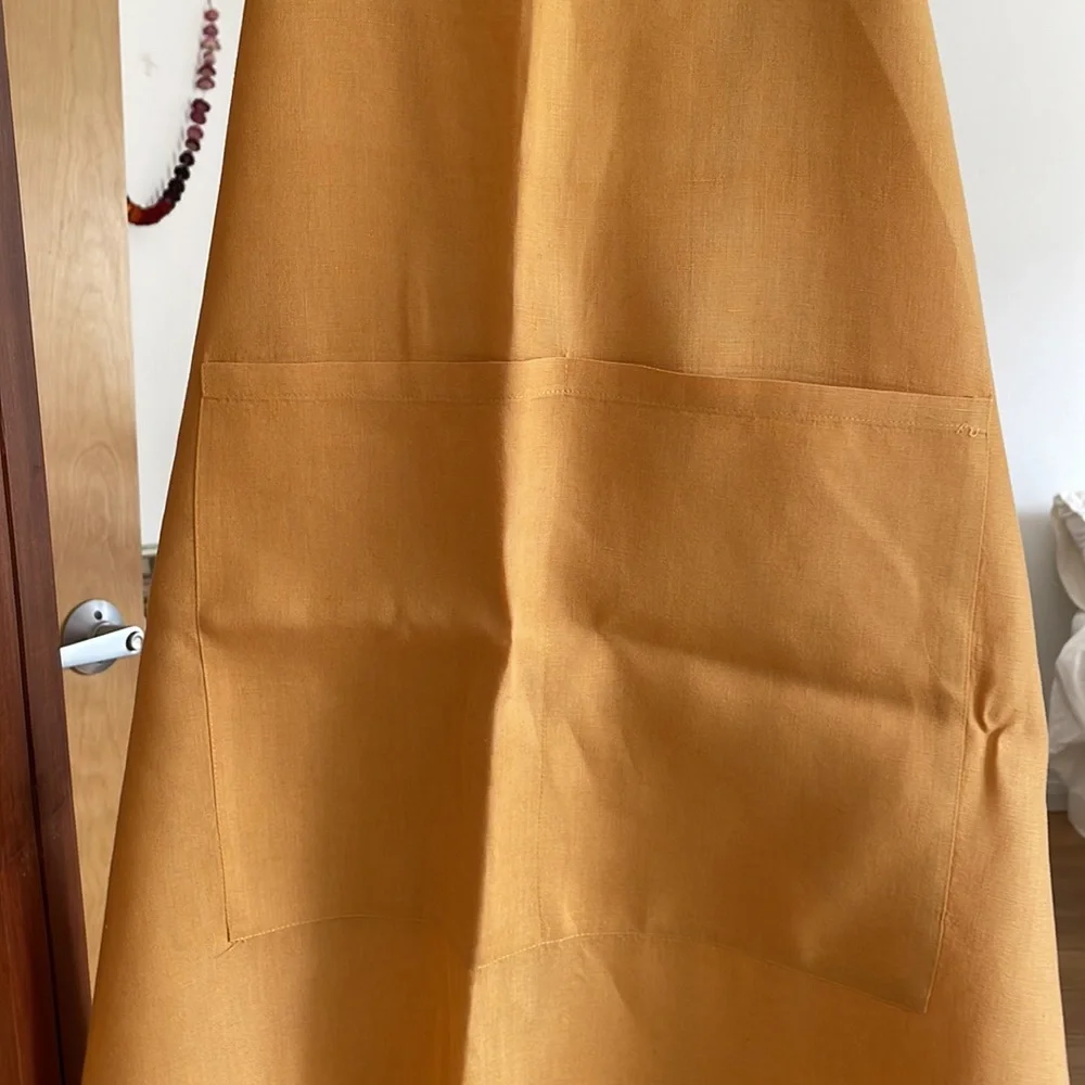 Linen Apron - Mustard - Picture 2 of 10